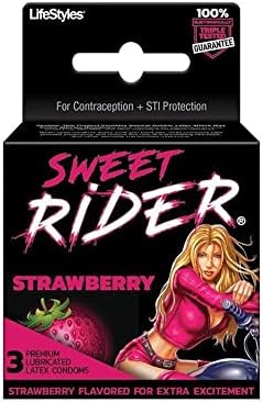 Best Strawberry Flavored Condoms - 3 Pack Sweet Fruit Flavor (Strawberry)