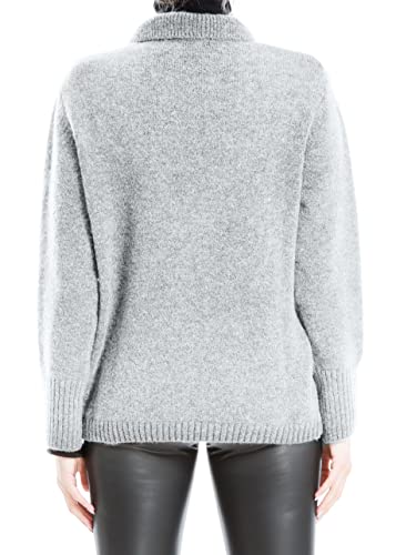 Max Studio Women's Single Button Sweater Cardigan With Pockets, Heather Grey-13, Medium #TOP2
