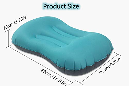 Ultralight opblaasbaar reis/campingkussen, handmatige druk, comprimeerbaar, compact, opblaasbaar, comfortabel… - Image 4