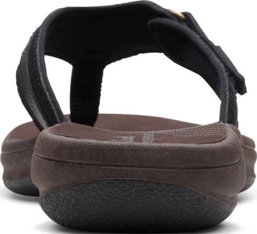 Image of Clarks Womens Breeze Sea Flip-Flop Sandals - Comfortable Flip Flop with Adjustable Hook and Arch Support - Casual Summer Wearing Cloudsteppers for Everyday