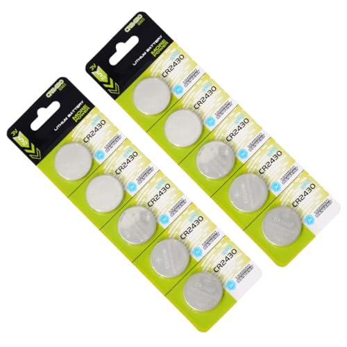 Ladaidra 10��/5�p�b�N CR2430 3V ���`�E���{�^���d�r CR2430 ���v�p�d�r �������d�q�@��p