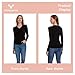 MERINNOVATION Merino Wool Base Layer Women - 100% Merino Wool Shirts for Women Lite - Midweight Long Sleeve V-Neck Tops