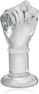 Glass Crystal Anal Plug Fist Hand Butt Plug, G-spot Anal Pleasure Trainer, Transparent Extra Large SM Anal Plugs Butt Plug Dildo Penis for Women Men Masturbation (S)