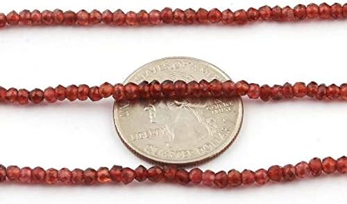 LKBEADS 5 Strands Mozambique Garnet 3mm Faceted Center Drill Rondelles, Mozambique Garnet Gemstone Beads 17 Inches Long Code-HIGH-46571