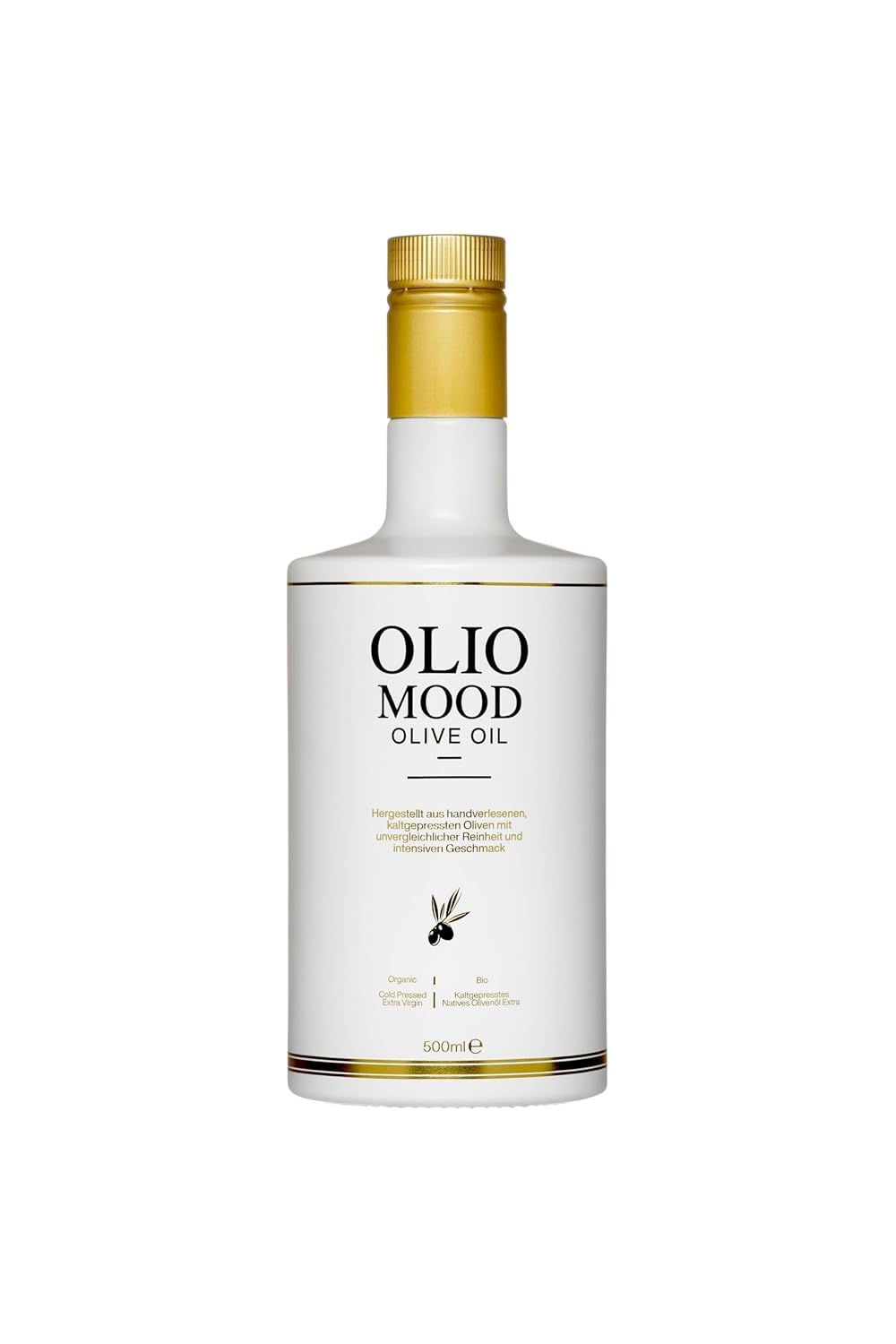 Oliomood Premium Qualität Bio Frühernte – kaltgepresstes natives BIO Olivenöl extra Goldmedaille Gewinner in Berlin, Istanbul & Japan 500ml