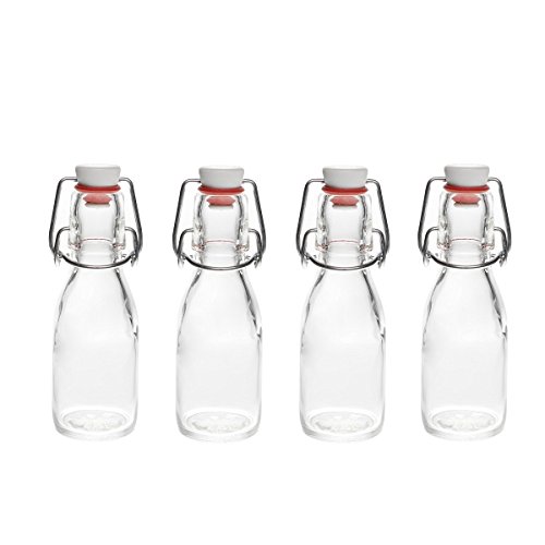 Bouteille Vide Gouveo Bouteilles En Verre 250ml Avec Bouchon Mécanique - Lot De 12, Idéales Pour Liqueurs, Jus, Huiles Bouteille étrier Fermeture Hermétique