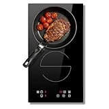 Induktionskochfeld 2 Platten Disaenvir, Induktionsplatte 30cm Doppelt Induktionskochplatte Einbau, Kochfeld Touch-Steuerung, Timer, mit Boost und Kindersicherung, 220-240V, 3500 W, ohne Stecker