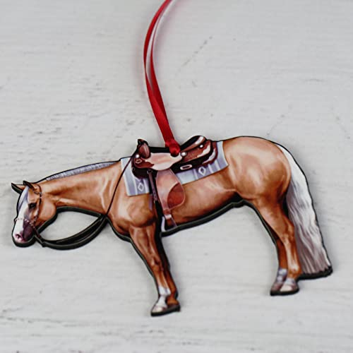 Western Quarter Horse Christmas Ornament Decoration Gift For Horse Woman (Palomino) #TOP3