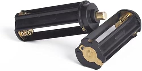 Miniatura 3 de 3 unids AAA batería titular adaptador negro cilíndrico batería almacenamiento caso titular para 3 x 1.5 V pilas AAA o 18650 linterna antorcha