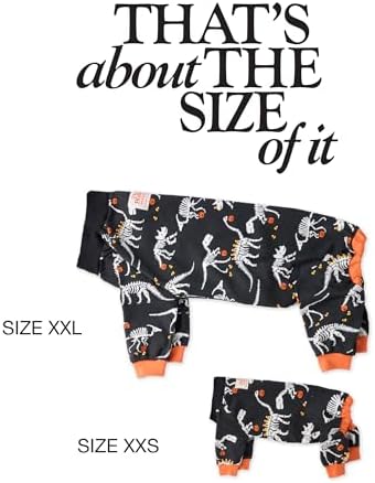 Pet Passion Snooze Dog Pajamas, Long Sleeves, Candy Saurus, Small - 4