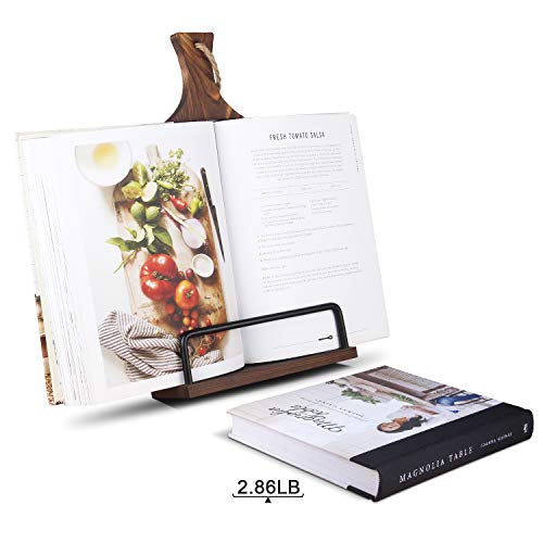 Vynopa Cookbook Stand For Kitchen Counter Wood Adjustable Recipe Book Holder Stand Ipad Rustic Holder Thanksgiving Day Christmas Gift For Grandma thumb #5
