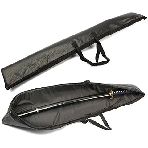 Funda Moumou Sword de piel sintética negra con diseño de espada japonesa Samurai Cover