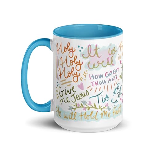 Hymn Coffee Cup, Devotional Mug – Religious Gift, Christian Themed Present for Friends, Family - Inspirational Tea Cup for Women, Men