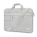 MOSISO Laptop Shoulder Bag Compatible 13-13.3 Inch MacBook Pro, MacBook Air, Notebook Computer, Protective Polyester Flapover Messenger Briefcase Handbag Sleeve Carrying Case Cover, Gray