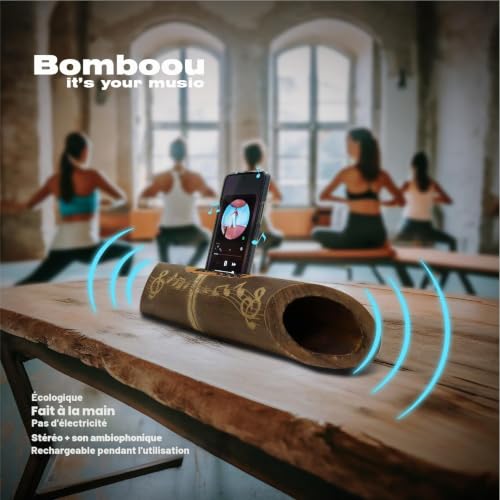 Haut-Parleur en Bambou Lisse Foncé pour Smartphone.100% végétal. Amplificateur sans consommation électrique. Artisanat – vue 2