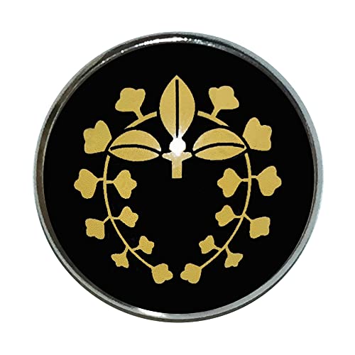 凛(りん) 家紋 ピンバッジ 下がりばら藤 家紋 ピンバッチ