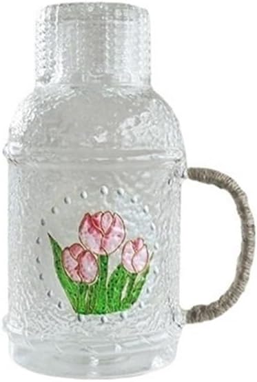 Tea Set 2200ml Glass Water Pitcher Carafe With Lid Heat Resistant Kettle With A Cup For Hot Cold Brew Iced Tea Juice Teapot Set