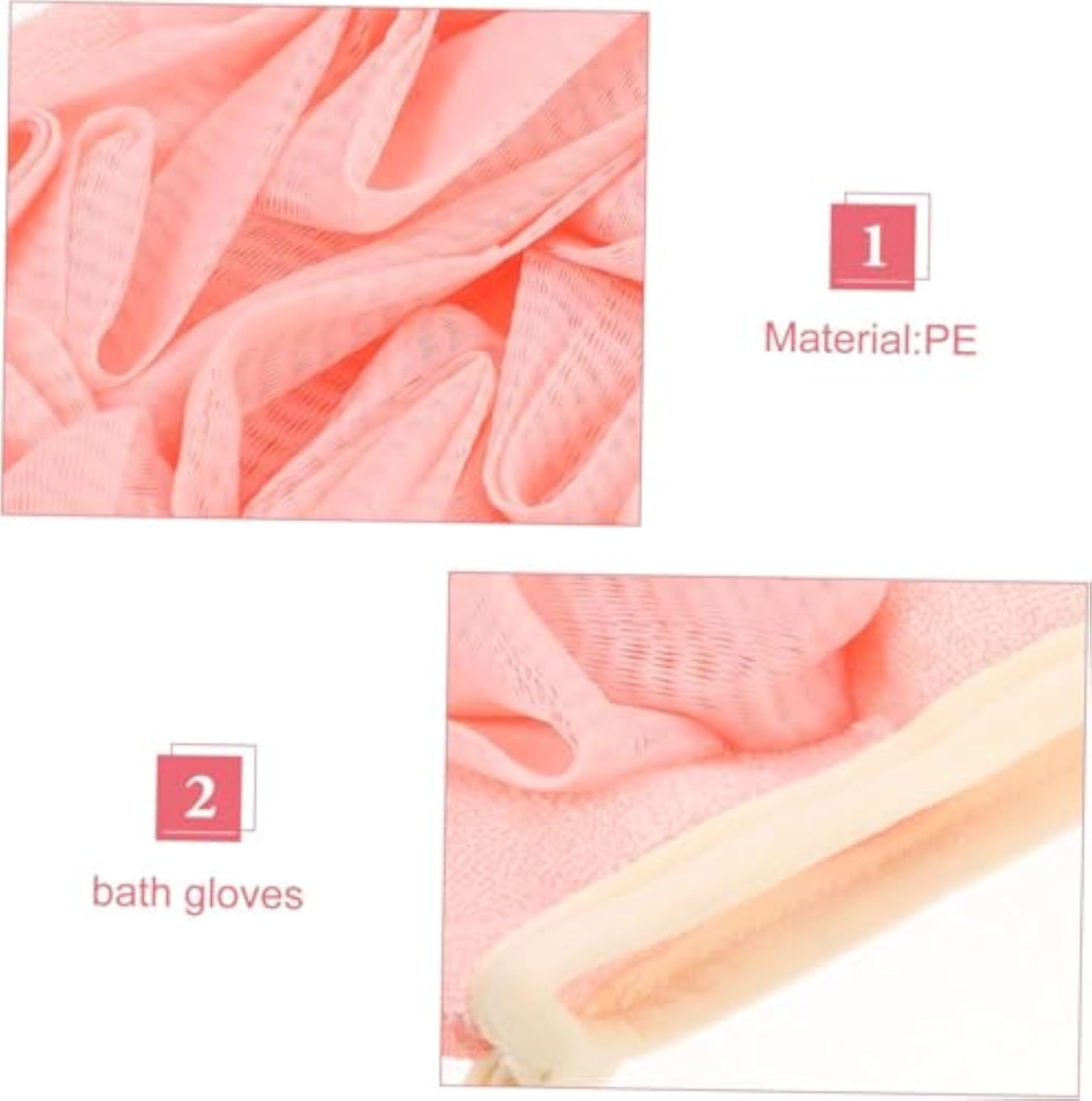 2-in-1 Exfoliating Bath Glove with Loofah Sponge