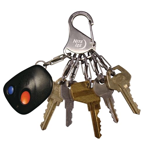 Nite Ize KRS-03-11 9001211 Key Rack Clip, Size 1, unisex-adult, Silver/Stainless Steel