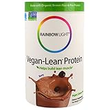 Rainbow Light - Vegan-Lean Protein Berry - Protein Powder, Organic Brown Rice and Pea Protein Blend, Supports Muscle-Building, Lean Body Fitness, Energy; Vegan and Gluten-Free - 13.8 oz. Tub