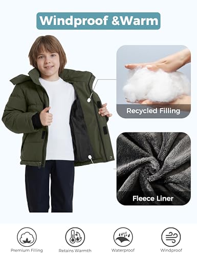ZSHOW Boy's Warm Winter Coat Soft Fleece Jacket Waterproof Snow Coat4