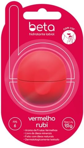 Beta Hidratante Labial com Cor - Frutas Vermelhas Vermelho Rubi 9...