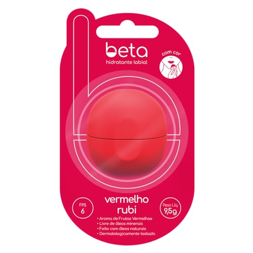 Beta Hidratante Labial com Cor - Frutas Vermelhas Vermelho Rubi 9,5g