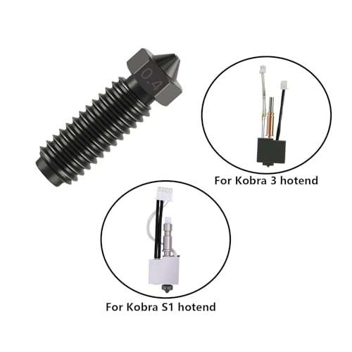 8PCS Düsen aus gehärtetem Stahl für Anycubic Kobra S1, Hochtemperaturbeständigkeit Gehärteter Stahl 0,2/0,4/0,6mm Düsen Kit für Anycubic Kobra 3, Kobra 3 Combo, Kobra S1, Kobra S1 Combo