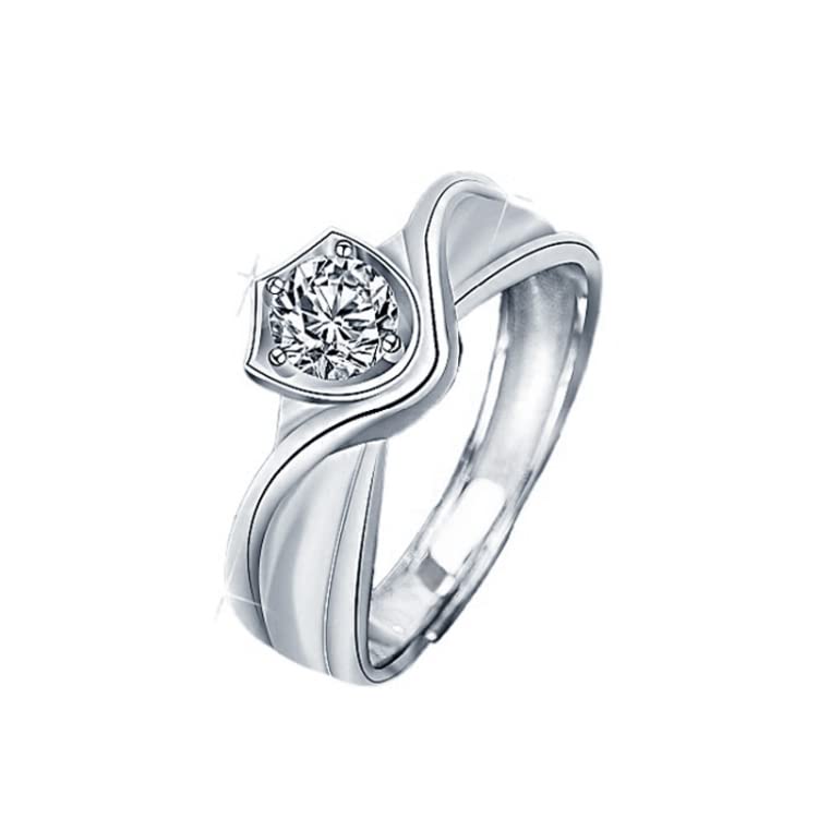 BGM XJA011 Couple Ring Mosan Diamond S925 Silver Ring Style: Mens