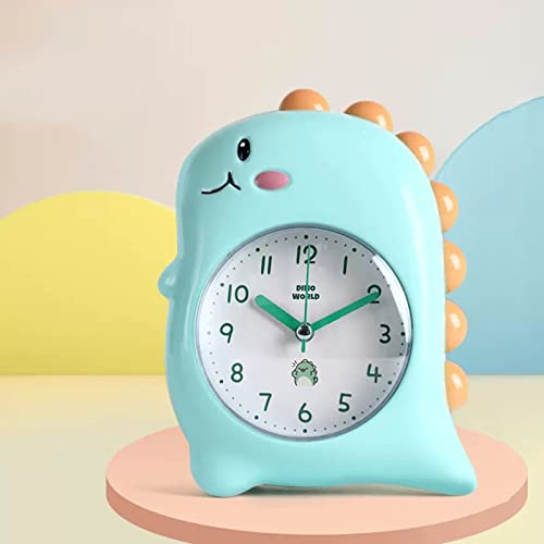 Reloj despertador de dinosaurio infantil con luz y mecanismo silencioso para mesita de noche