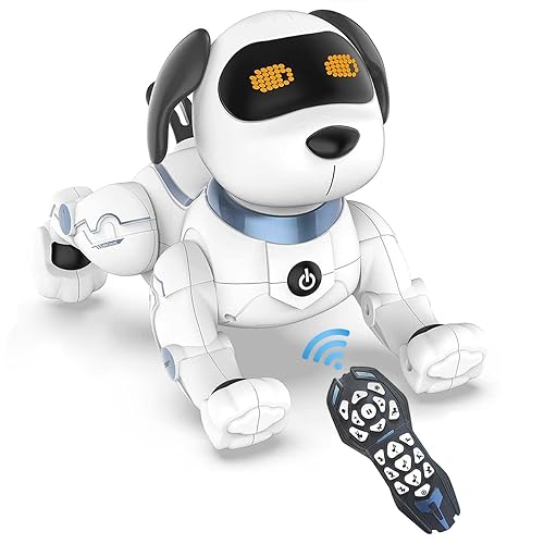 BeautySay ABC Perro Robot, Inteligente Robot Perro Juguete, uguete para Perro Robot con Control Remoto para niños, Juguetes Robot Interactivo Programable con Caminar Cantando Bailando para niños