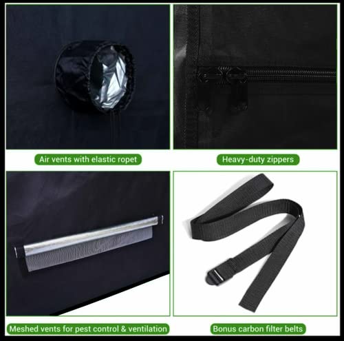 Grow Tent 36"X36"X72" 600D Mylar Hydroponic High Reflective Grow Tents For Indoor Plant Growing 3X3 #TOP4