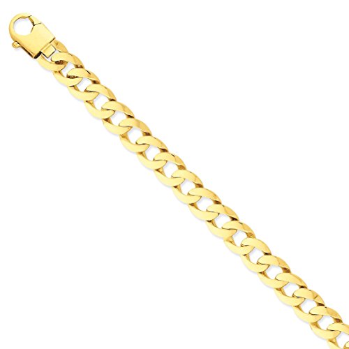 14K Yellow Gold 11Mm Hand Curb Link Bracelet 8.25 Inch Chain H Fancy Fine Jewelry For Women Gifts For Her #TOP6