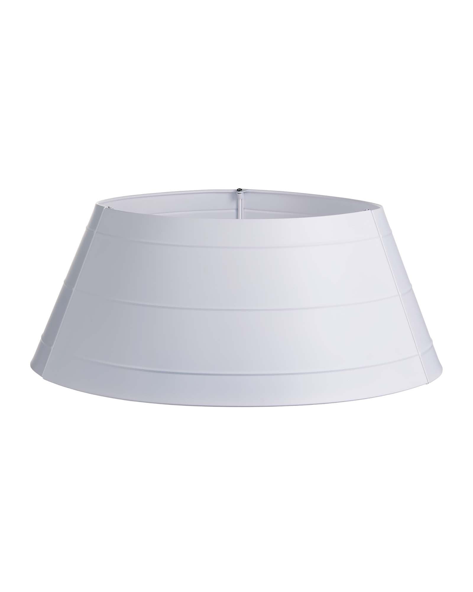 White Metal Tree Collar – 71 cm Base, 28 cm High, Modern Christmas Stand Cover
