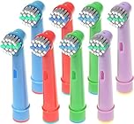 ICOVE Compatible Oral B Kids Electric Toothbrush Head, Family Pack of 8, Soft Bristles, Compatible with Oral B Braun Toothbrushes