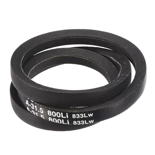 Image of uxcell A31 1 /2 Classic Wrapped V-Belt, 33 inch Outside Circumference Wrapped Industrial Rubber V-Belt A Profile V-Belt for Industrial Machinery Equipment, Black