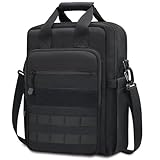 Jetviivid Tactical Messenger Bag for Men, 13''-14'' Laptop Shoulder Bag, Vertical Crossbody Bag Computer Work Sling Bag for 12.9'' Tablet Carrying Case MOLLE Briefcase