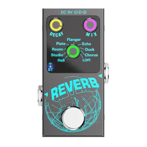Laroal Digital Reverb Effect for Guitar, 9 Tone Reverb, Guitar Ef...