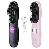 Schnurlose Haarglättungsbürste, tragbare kabellose Heißhaarglättungsbürste, wiederaufladbarer 3-Stufen-Heizkamm, wiederaufladbarer Haarglätter, perfekt für Reisen und den täglichen Gebrauch