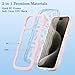 QLTYPRI for iPhone 12/iPhone 12 Pro Case, Curly Wave Frame Clear Phone Case with Aesthetic Floral Flower Design for Girls Women, Clear Soft Silicone TPU Bumper Shockproof Protective Cover - Pink/Pink
