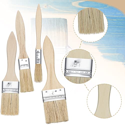Skylety 48 Pcs Chip Paint Brushes Set 0.5/1/ 1.5/2 Inch Stain Brush Household Bristle Paintbrushes With Wood Handle For Paint, Glues, Varnish, Art Crafts Supplies, 4 Sizes #TOP2