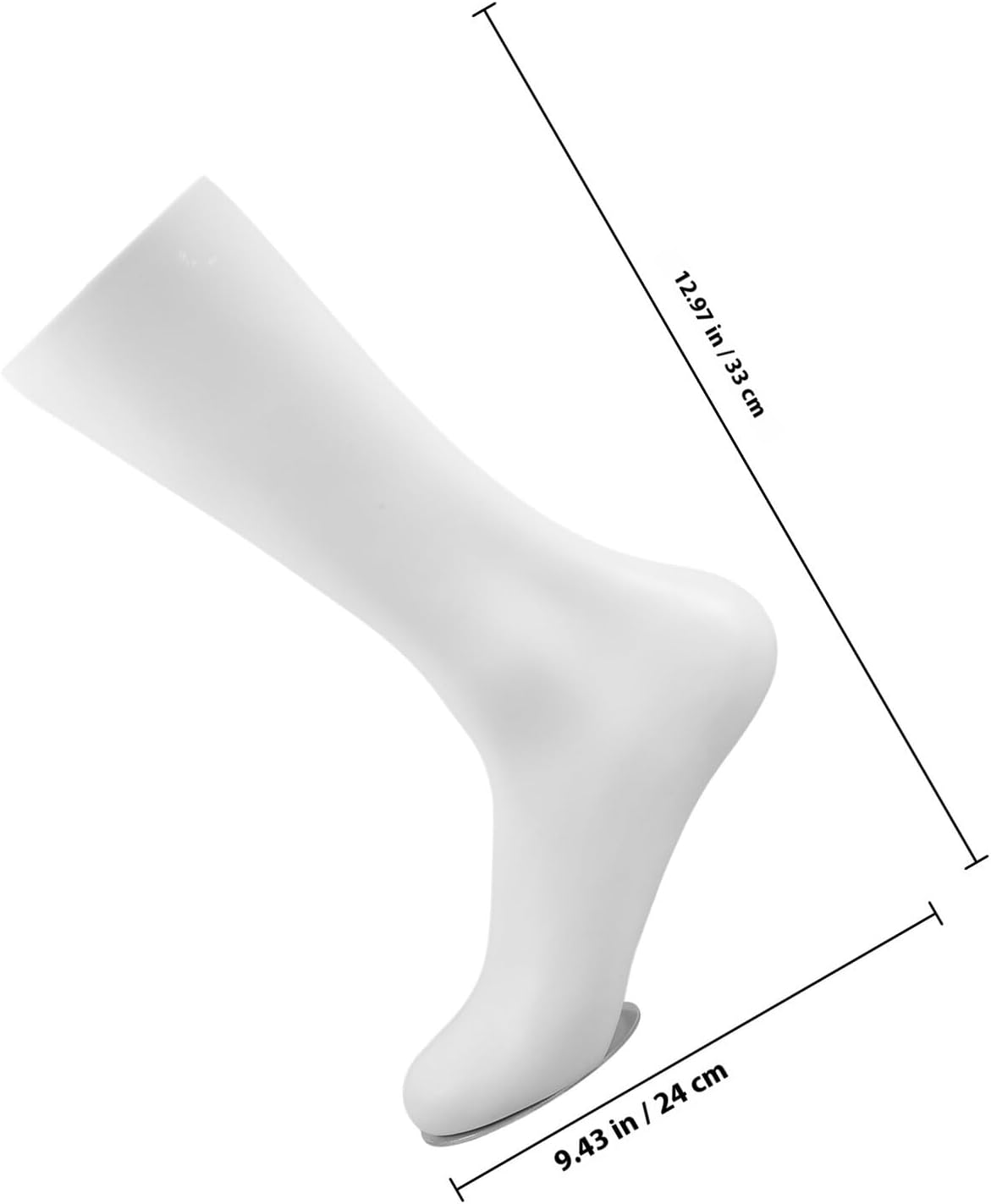 SEWACC Realistic Mens Foot Mannequin Sock Display Stand Lightweight Plastic Foot Model for Retail Shops Thickened Design Enhances Sock Texture and Detail for Presentation