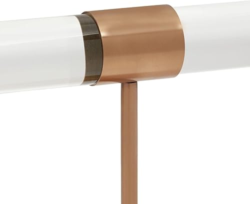 Miniatura 6 de Soporte de joyería acrílico de cobre con barra en T, aretes acrílicos y soporte para pulsera (8 x 6 pulgadas)