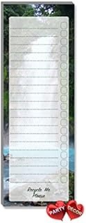 Spring Waterfall Memo Notepad Shopping List Guest List Magnetic Stick on Fridge Freezer - 60 Pages - 210mm x 74mm Recycle ME Please Collection