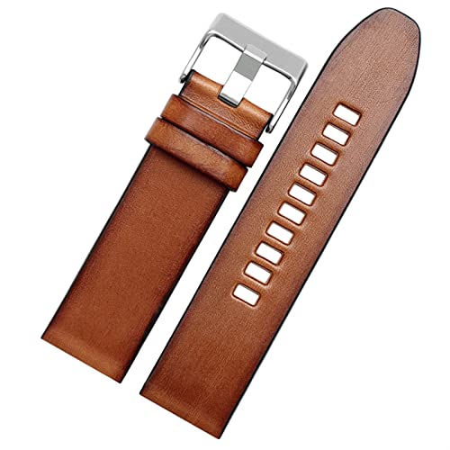 Bracelet de montre en cuir pour remplacer Diesel DZ7408 DZ4476 marron 24mm confortable