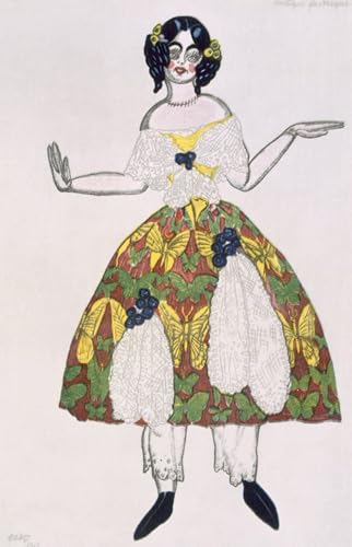 Affiches d'Art Leon Bakst costume de marionnette sur toile premium 60x90