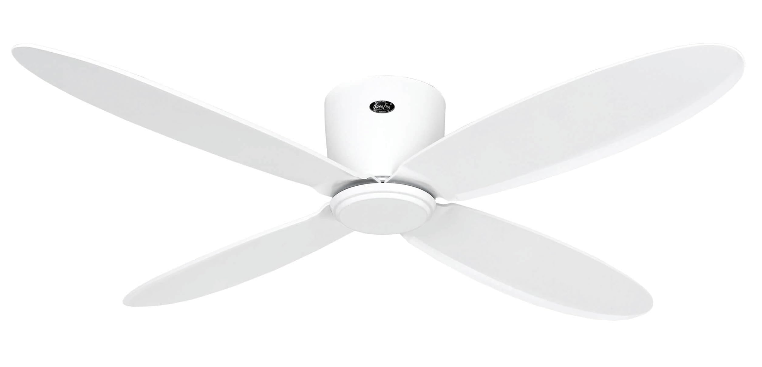 CasaFan ECO PLANO II 132 WiFi Deckenventilator, Leiser Ventilator mit extraflachem DC-Motor, 6 Geschwindigkeiten mit Fernbedienung, inkl. Timer & App-Steuerung, Deckenlüfter für Räume bis 22 qm