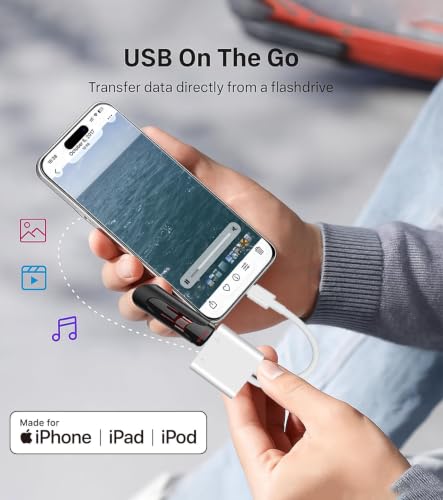 Lector de tarjetas y disco U con adaptador de cámara Lightning a USB 2