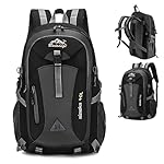 Zorplex 40 Litros Mochila De Senderismo, Plegable ...: 【Amplio Espacio de 40L】 Con una capacidad de 40 litros, esta mochila de viaje incluye un compartimento principal con cremallera, dos bolsillos frontales con cremallera, dos bolsillos laterales de malla y un bolsillo frontal con cierre a presión. Espa...