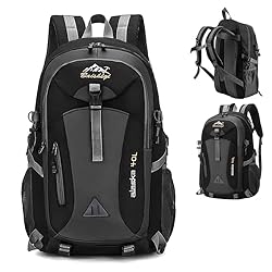 Zorplex 40 Litros Mochila De Senderismo, Plegable ...: 【Amplio Espacio de 40L】 Con una capacidad de 40 litros, esta mochila de viaje incluye un compartimento principal con cremallera, dos bolsillos frontales con cremallera, dos bolsillos laterales de malla y un bolsillo frontal con cierre a presión. Espa...